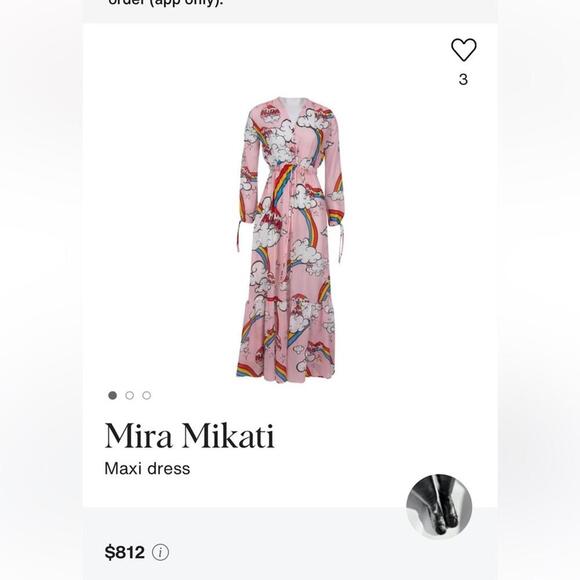 Mira Mikati Rainbow Ray Printed Dress, Size 2 - Picture 4 of 9